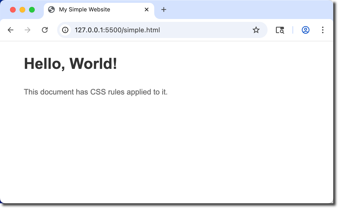simple html site